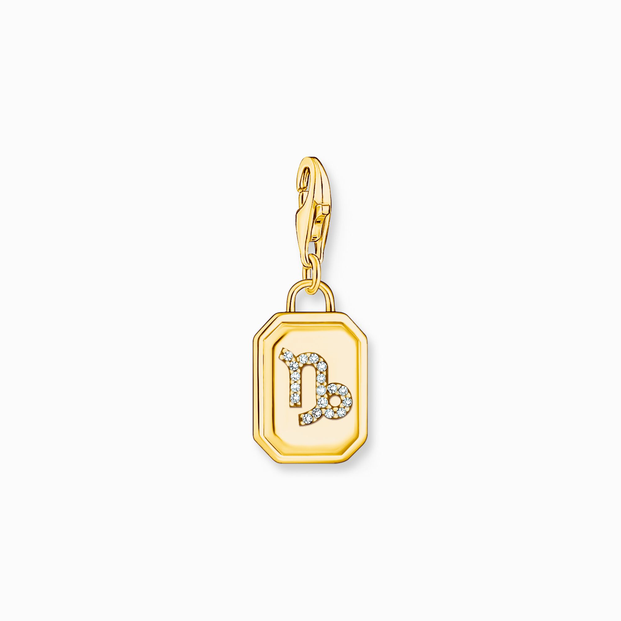 Charm de plata con ba&ntilde;o de oro del signo del Zodiaco Capricornio con piedras de la colección Charm Club en la tienda online de THOMAS SABO